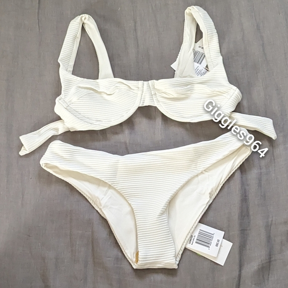 L*Space Sandy Classic Eco Rib Bikini Bottom Cream - Picture 8 of 8